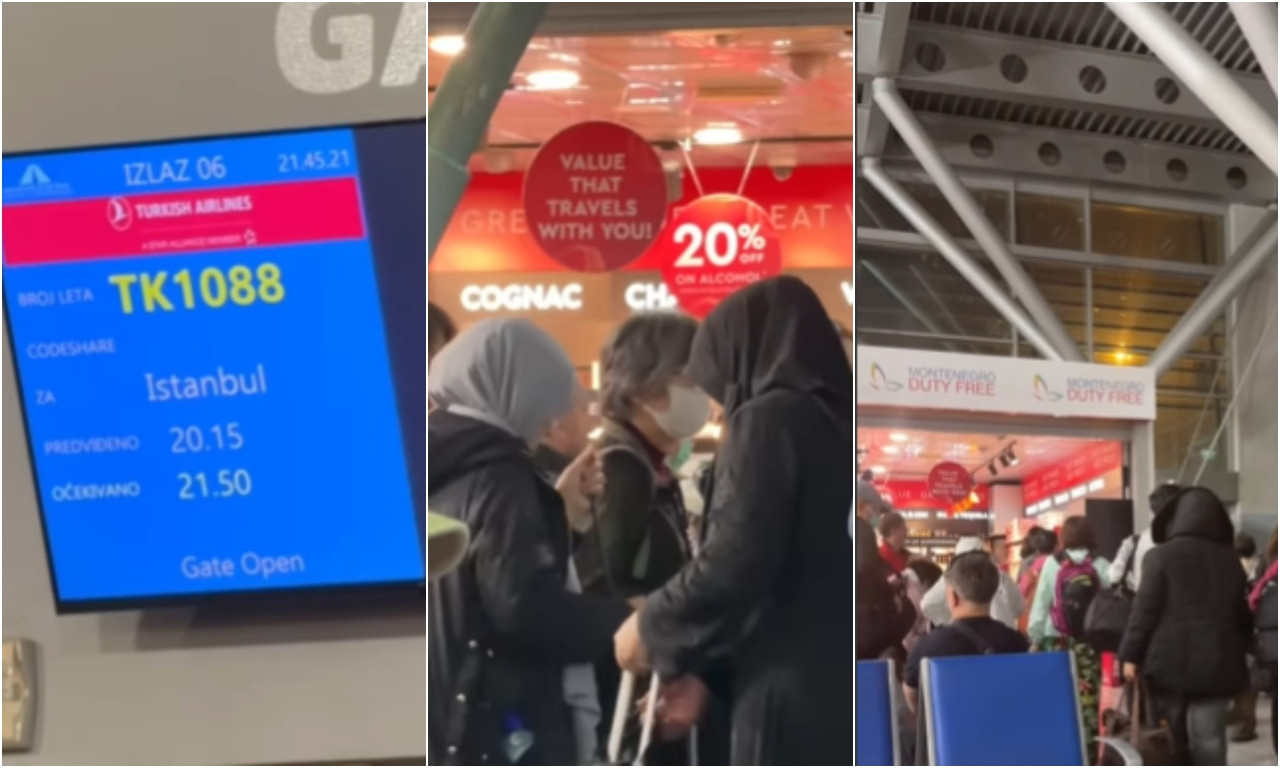 TURCI MASOVNO NAPUŠTAJU CRNU GORU Pogledajte kolaps na aerodromu - redovima muškarca i žena sa hidžabima se ne vidi kraj (VIDEO)