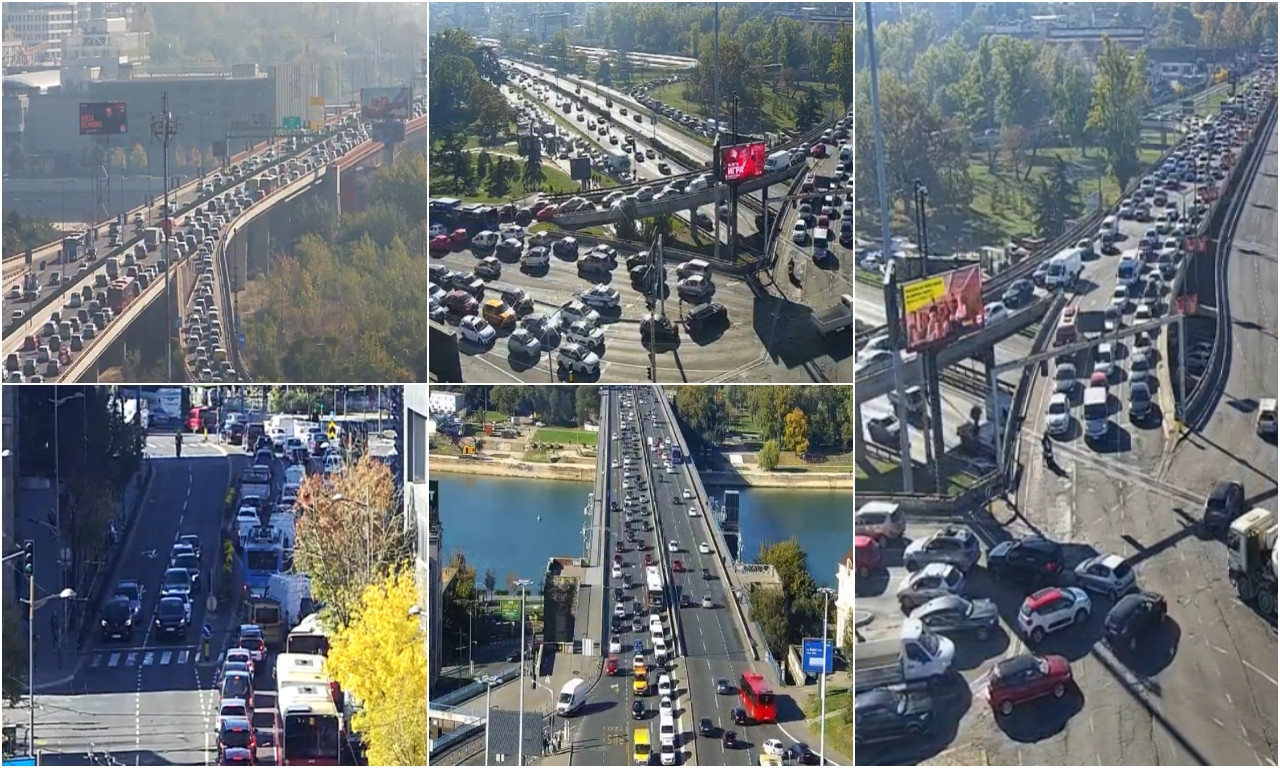 TOTALNI KOLAPS U BEOGRADU, CRVENE SE ULICE! Udesi širom grada izazvali nesnosne gužve (FOTO)