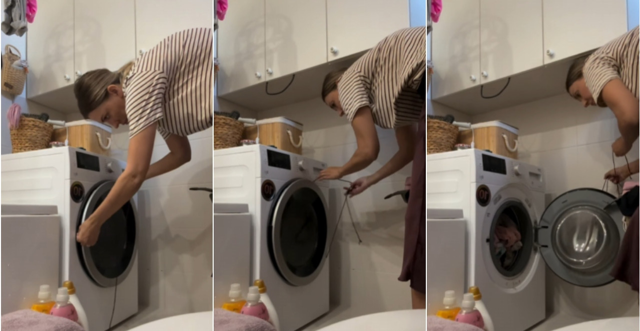 ZAGLAVILA SU VAM SE VRATA VEŠ-MAŠINE? Trik mame Ivane sa kanapom otvara ih za 30 sekundi — bez majstora! (VIDEO)