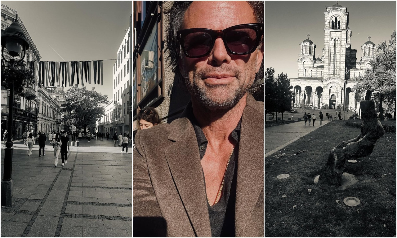 ZVEZDA SERIJE "BELI LOTOS" U BEOGRADU Slavni glumac obilazi grad, galerije, kafane: "Sviđa mi se ovde!" (FOTO+VIDEO)