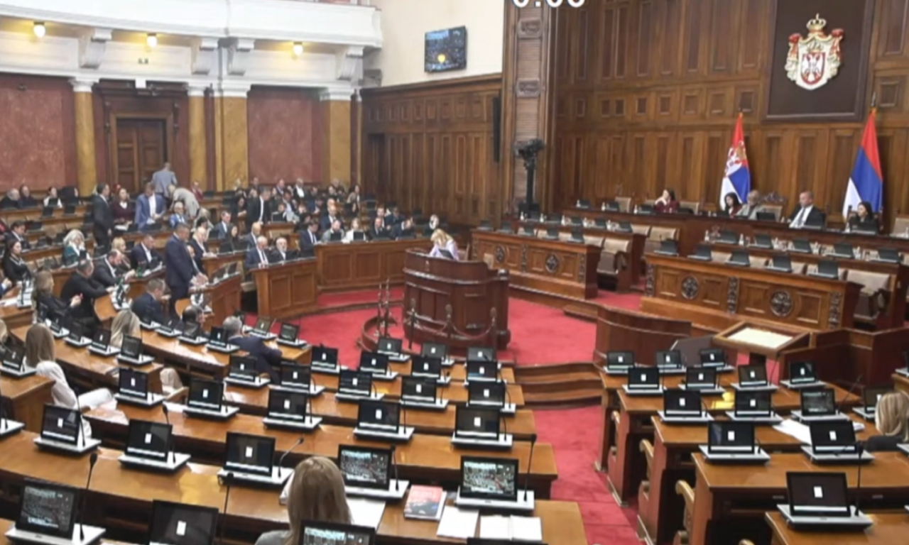 POČELA SEDNICA SKUPŠTINE SA DVA SATA ZAKAŠNJENJA Posle burnog jutra ispred parlamenta počinje rasprava