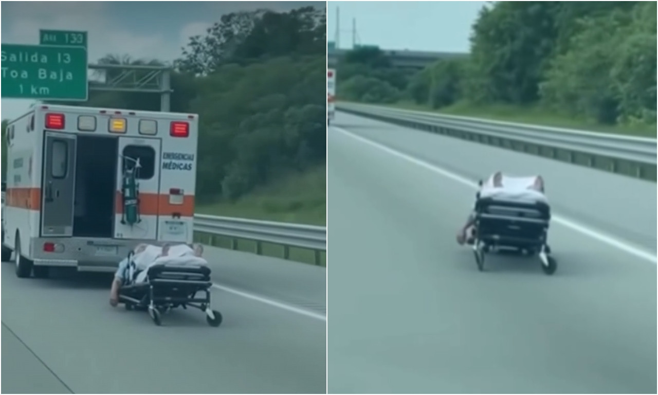 PACIJENT ISPAO IZ VOZILA U POKRETU Da li je ovo bio najveći propust u istoriji Hitne pomoći u Portoriku? (VIDEO)