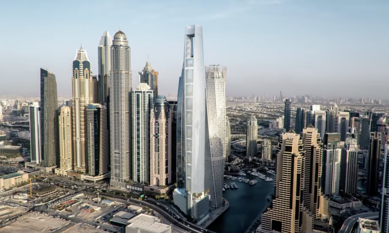 DRAMA NA NEBU IZNAD DUBAIJA: Projektil leteo ka centru grada, oštećena zgrada