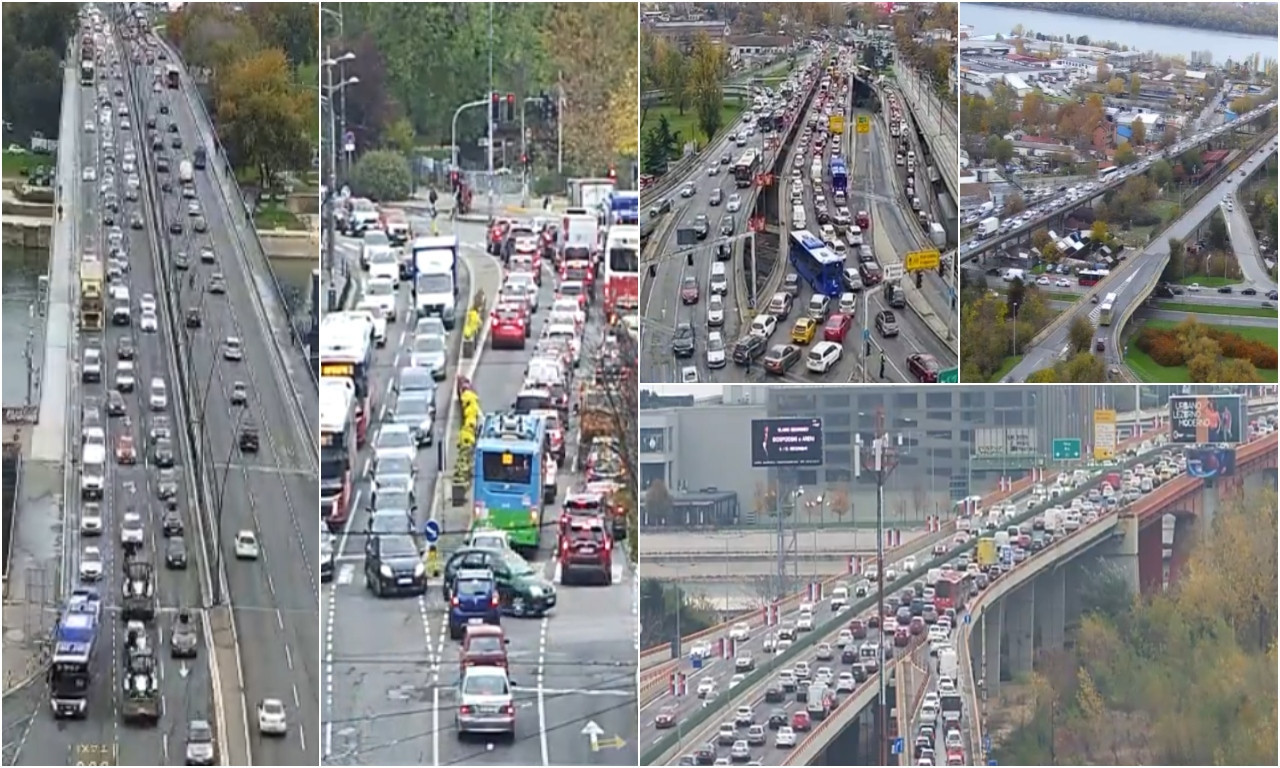 JUTARNJI KOLAPS U BEOGRADU Udes kod Geneks kule izazvao ogromne gužve, a evo gde je najgore (FOTO)