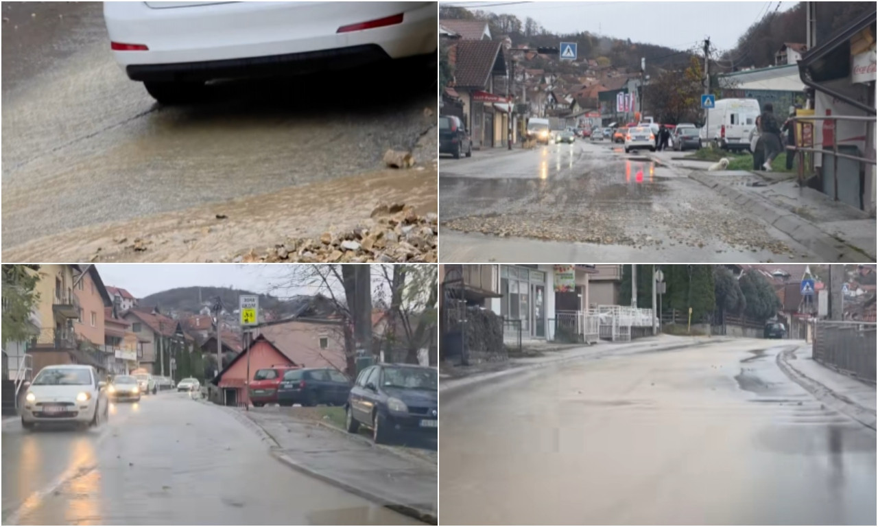 UŽICE POD VODOM! Havarija u gradu, automobili se jedva kreću kroz bujicu - pogledajte šta se desilo (VIDEO)