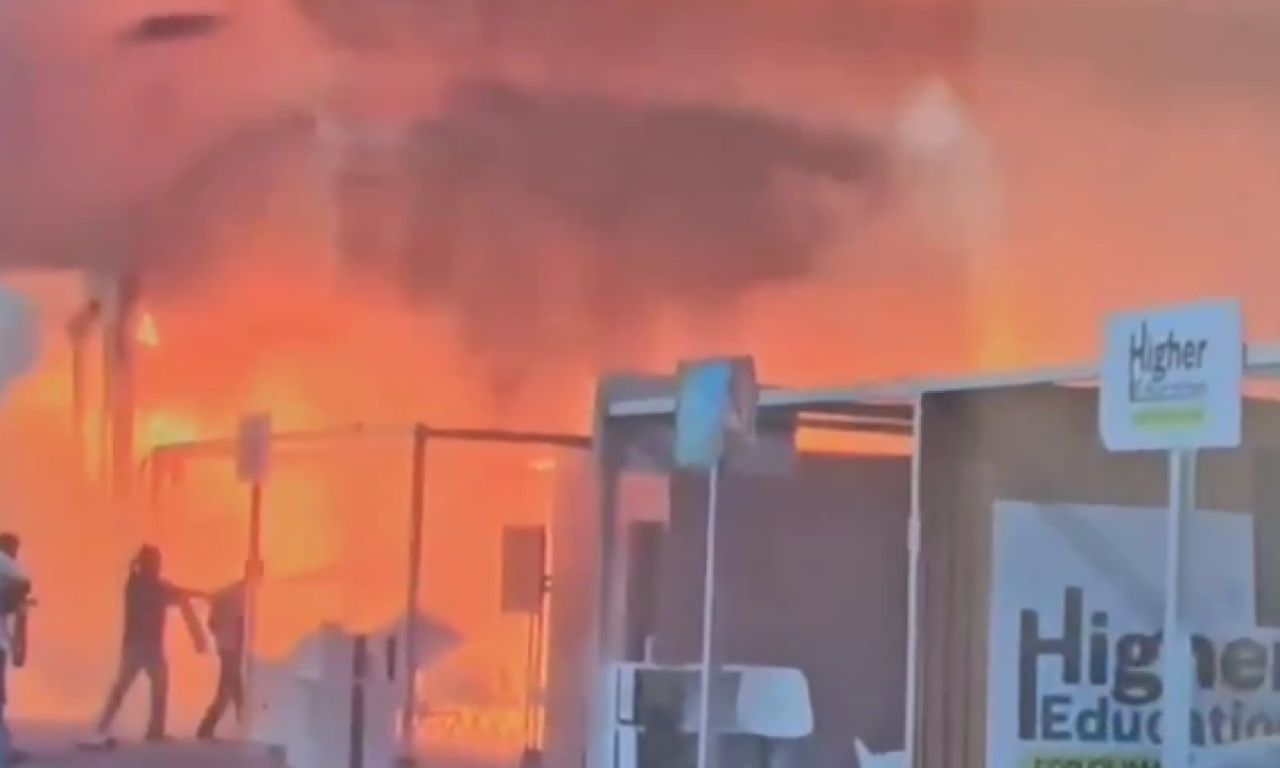 STRAVIČAN POŽAR NA KLIMATSKOM SAMITU Vatra sve guta, učesnici beže (VIDEO)