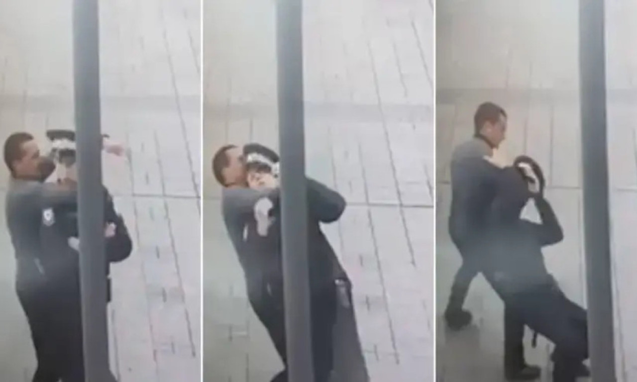 PRILAZI POLICAJCU S LEĐA I KREĆE HOROR Pogledajte napad u Banjaluci, kamere zabeležile užas na ulici (VIDEO)