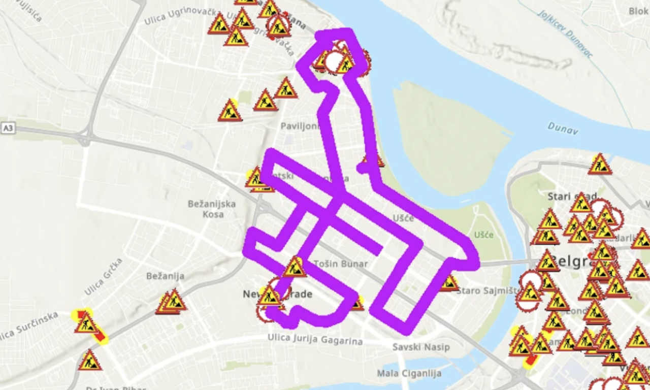 KOJE ULICE SU ZATVORENE ZBOG POLUMARATONA? Pogledajte detaljnu mapu Novog Beograda (FOTO)