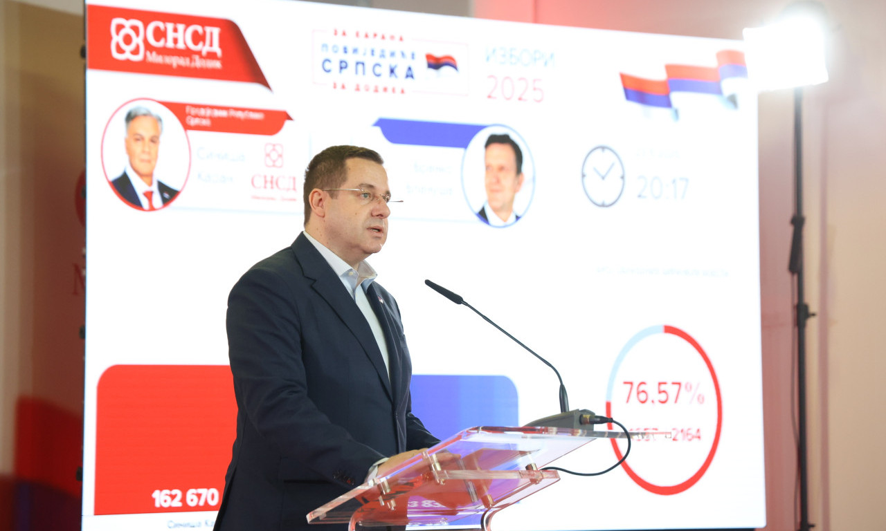 SNSD PROGLASIO POBEDU KARANA ZA PREDSEDNIKA REPUBLIKE SRPSKE
