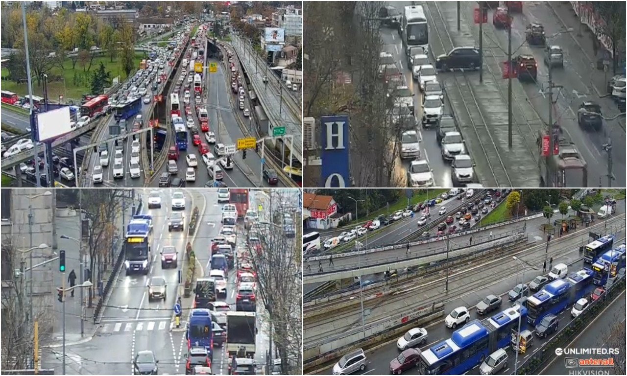 BEOGRAD U CRVENOM! Kasnićete ako krenete ovuda, saobraćaj na ključnim tačkama u kolapsu