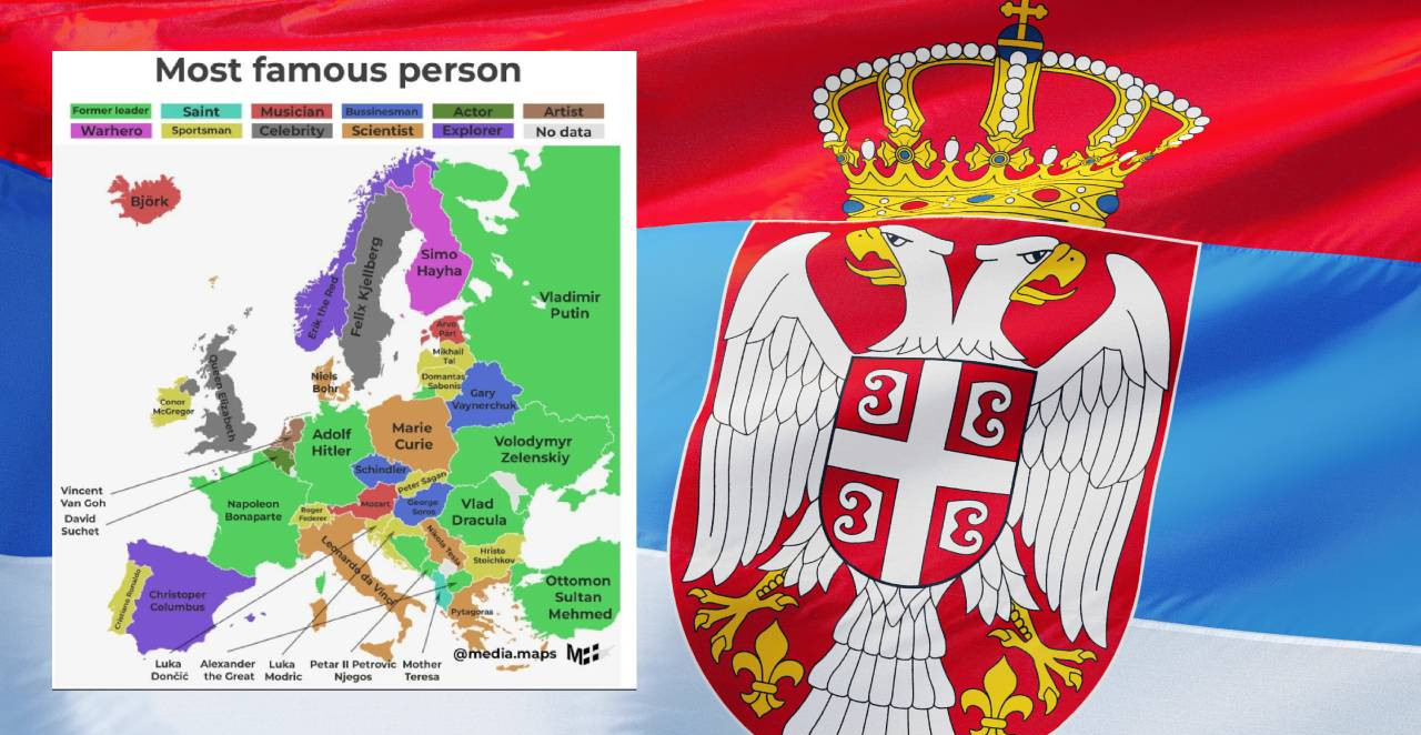 KO JE NAJPOZNATIJI SRBIN? Pojavila se mapa koja otkriva istinu zbog koje ćemo biti ponosni (FOTO)