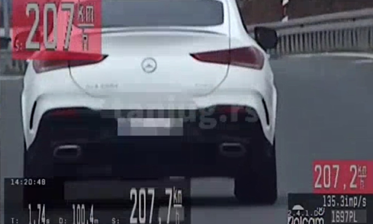 BOSANAC DIVLJAO PO SRBIJI Evo koliko je jurcao "mercedesom", pogledajte akciju presretača kod Loznice (VIDEO)