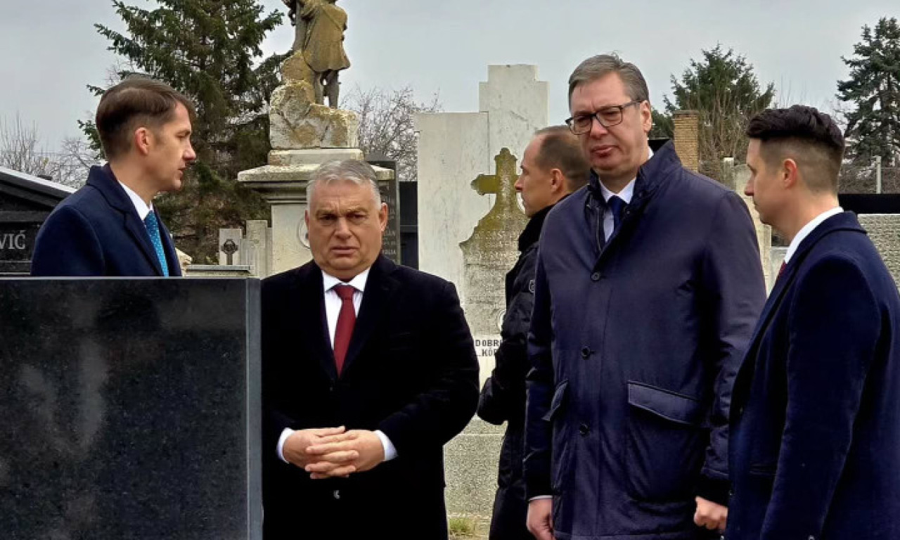 VUČIĆ I  ORBAN NA GROBLJU Evo šta predsednik Srbije radi u Subotici (FOTO)