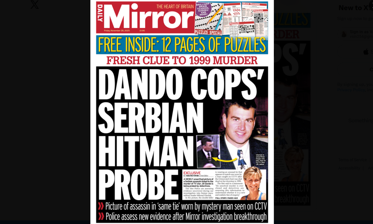 DA LI JE LEGIJA UBIO BRITANSKU NOVINARKU? Bivši komandant JSO glavna tema u Engleskoj - ovo bi mogao da bude ključni dokaz (FOTO)