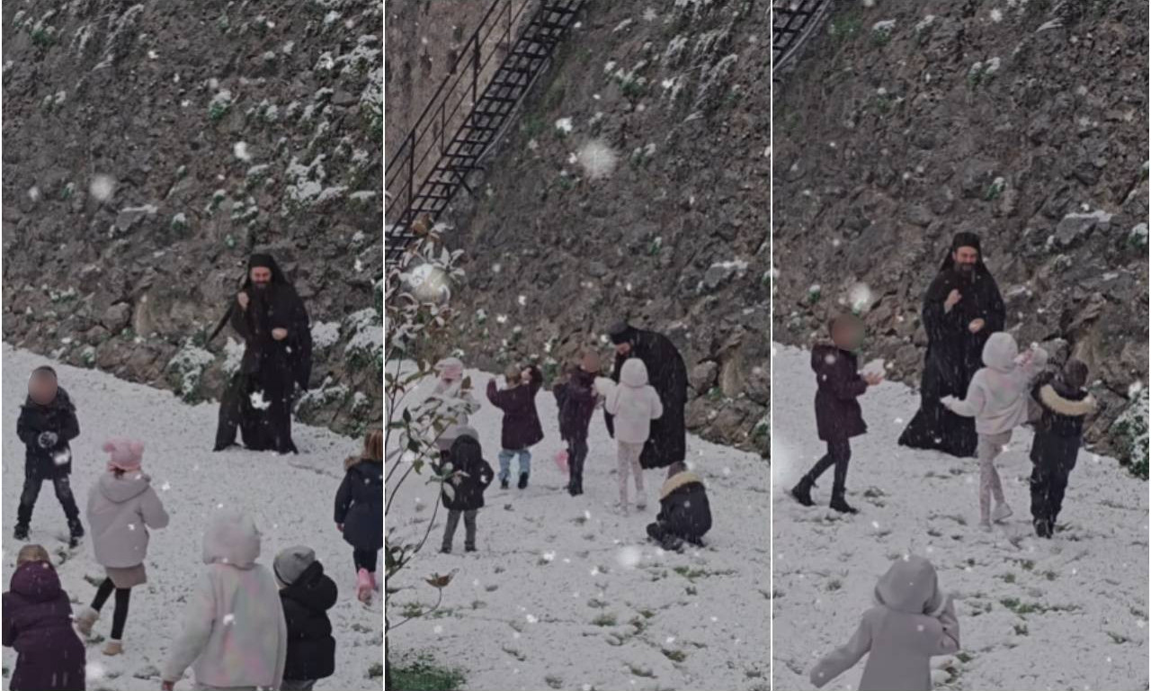 NAJLEPŠA SLIKA LJUBAVI KOJU ĆETE VIDETI Iguman i deca u igri koja vraća nadu (VIDEO)