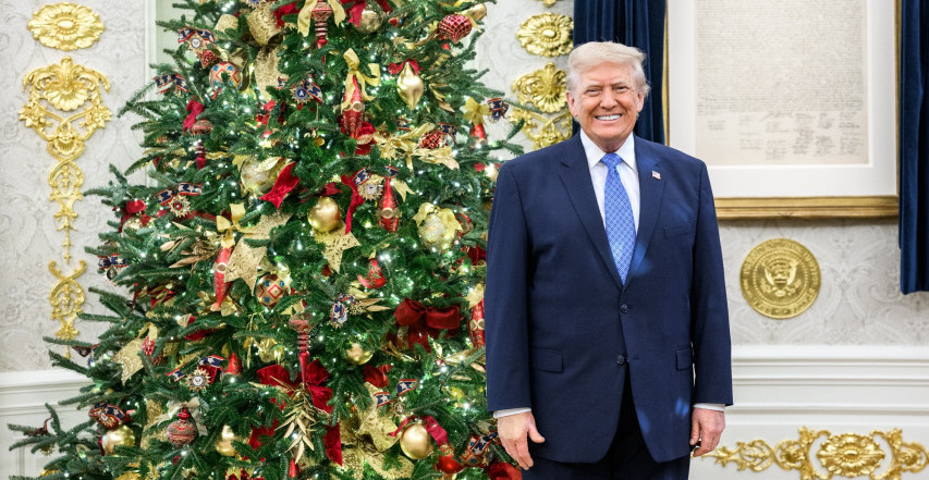 BOŽIĆNI PORTRET TRAMPA OTVORIO NOVA PITANJA: Ovaj detalj svima privukao pažnju, objašnjenje Bele kuće je potpuno bizarno! (FOTO)