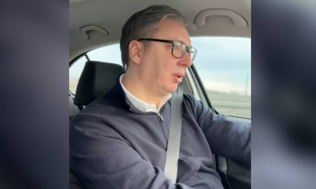 VUČIĆ SEO ZA VOLAN, PA PORUČIO: "Očekujem velike uspehe i potpuno promenjeno lice Srbije!" (VIDEO)