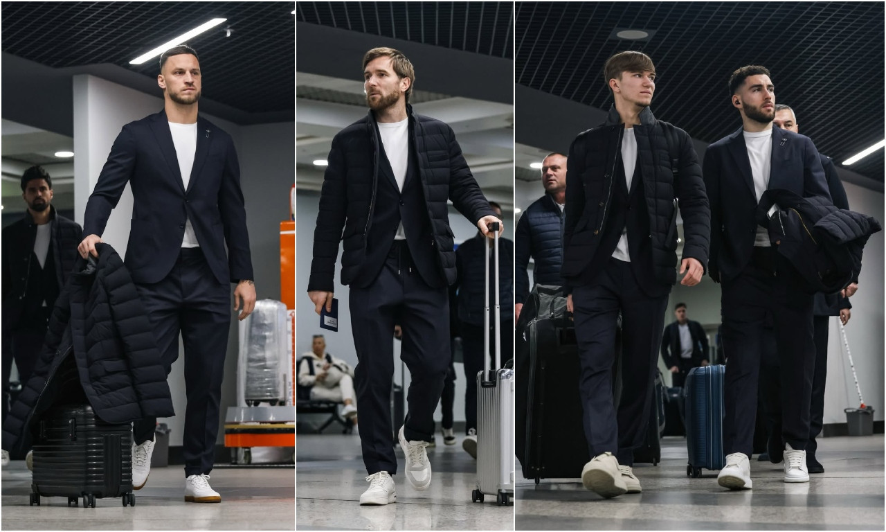 CRVENO-BELI PUCAJU OD ELEGANCIJE NA AERODROMU Zvezda objavila spisak putnika za Grac - ovako nešto Evropa još nije videla (FOTO)