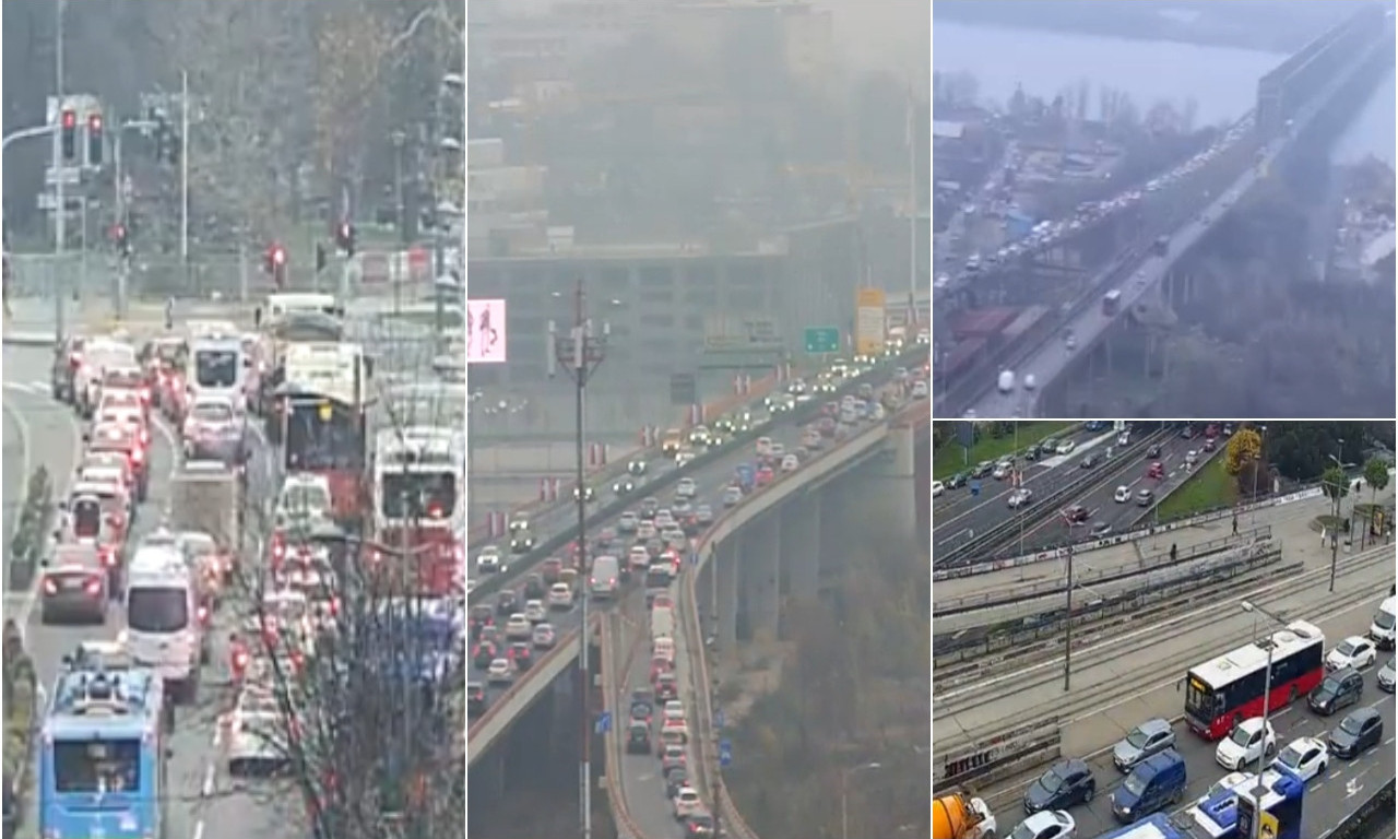 TRUBE, NERVOZA I KILOMETARSKE KOLONE Ovako izgleda jutarnji haos u Beogradu (FOTO)