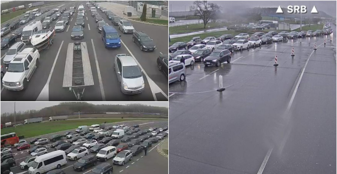 HORGOŠ SE PRETVORIO U PARKING? Pogledajte slike sa granica, pakleno je! Satima se čeka na ulazak u Srbiju (FOTO)