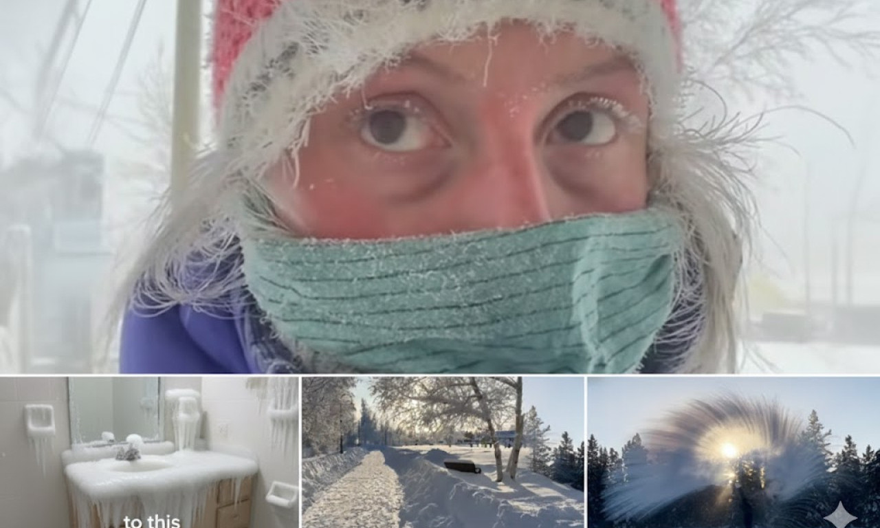 „KONAČNO NAM JE VRUĆE NA -38!“ Influenserka pokazala polarni pakao - 19 sati je mrak, sneg se ledi u vazduhu (VIDEO)
