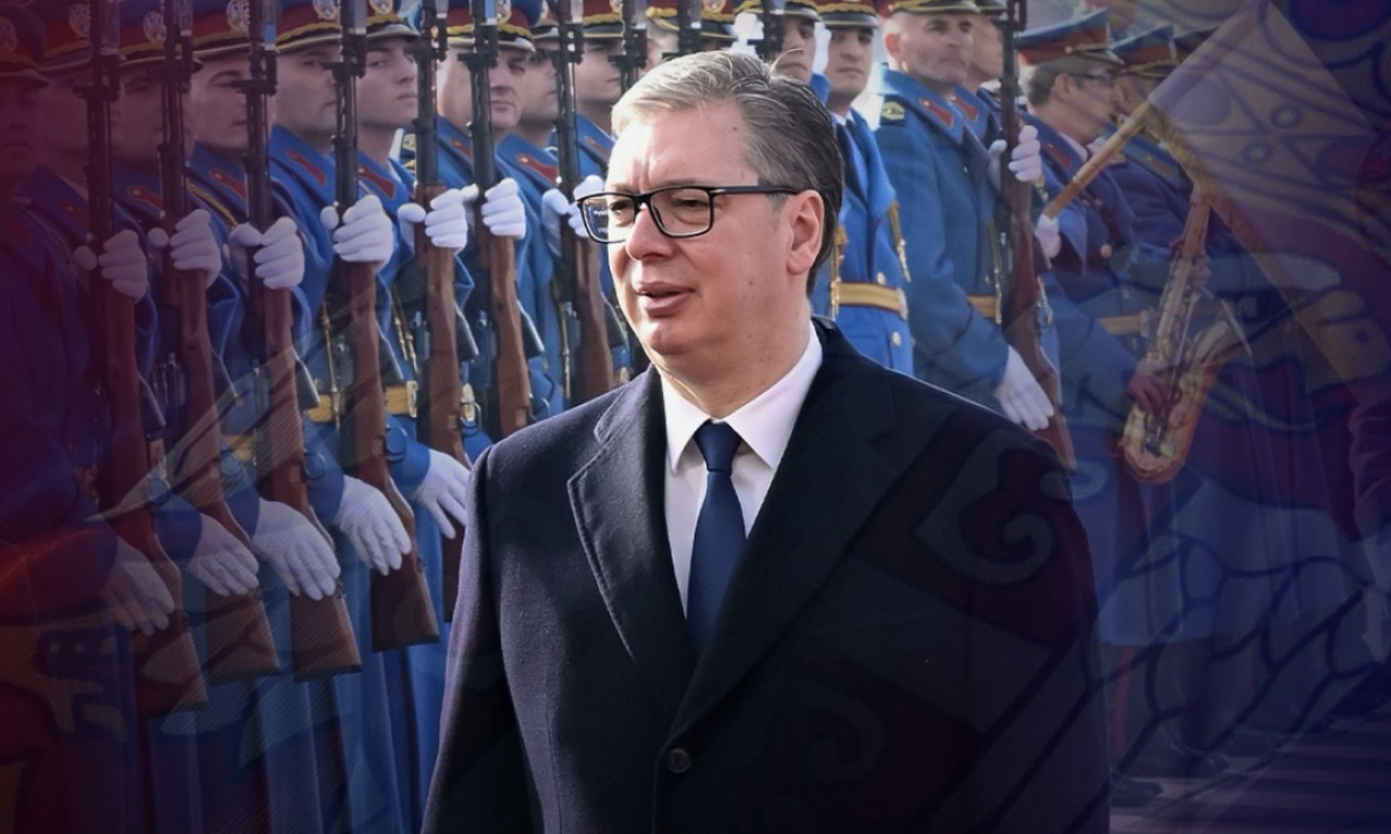 VUČIĆ U KASARNI NA BANJICI Na mestu gde se Srbija vinula u nebo mi danas postavljamo kamen temeljac jednom novom čudu