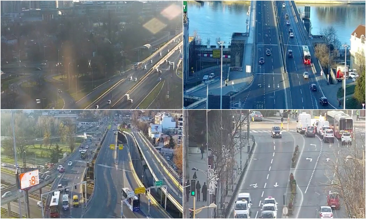 CENTAR BEOGRADA PUST, JEDNA TAČKA IPAK "GORI" Pogledajte kakvo je stanje u saobraćaju pred Novu godinu (FOTO)