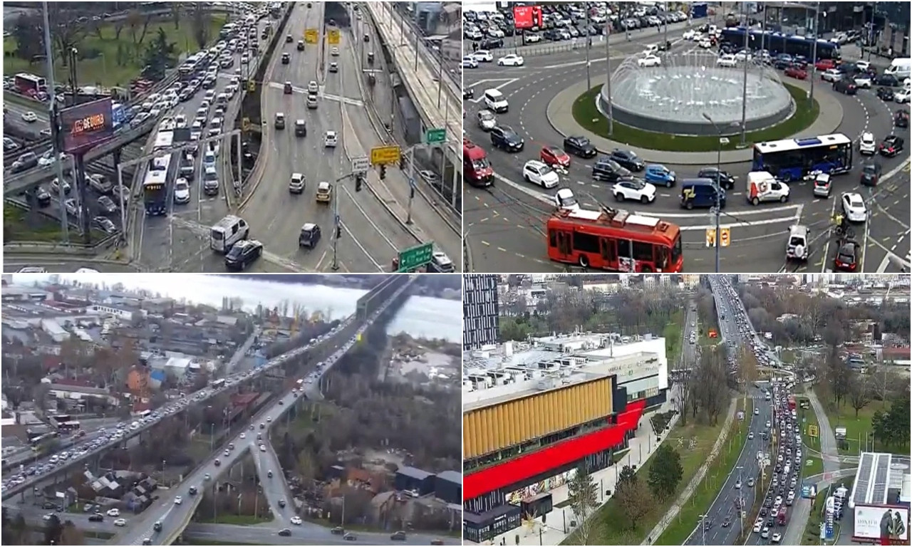 SVE STOJI! KATAKLIZMA U BEOGRADU PRED NOVU GODINU: Na ovoj deonici se mili skoro 8 kilometara (FOTO)