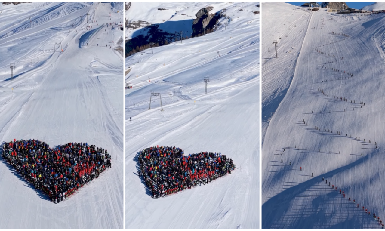 PRIZOR OD KOG SRCE PUCA Pogledajte šta su skijaši u Krans-Montani uradili u čast žrtvama, nateraće vam suze na oči! (VIDEO)