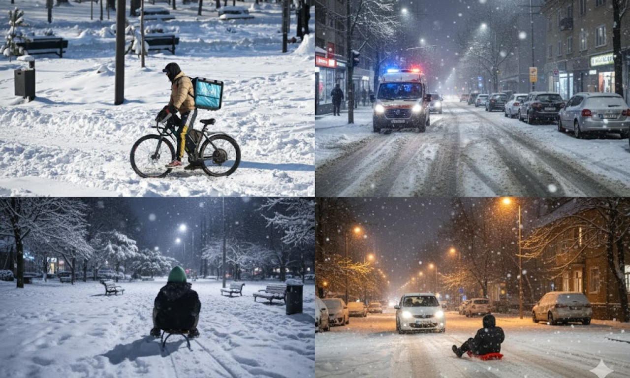 "SRBIJO, ŠTA JE OVO?!" Skijao u centru Beograda, a u Žablju se pojavio u kadi: Snimci totalnog ludila na snegu zapalili mreže!