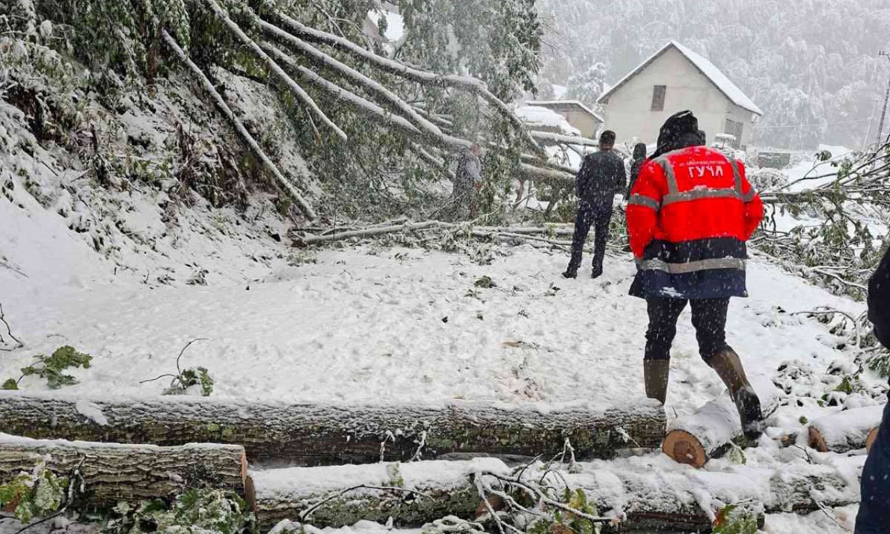 I LUČANI ZBOG SNEGA U MRAKU! JAK VETAR NAPRAVIO HAOS NA TRAFOU: Preko 4.000 ljudi bez struje