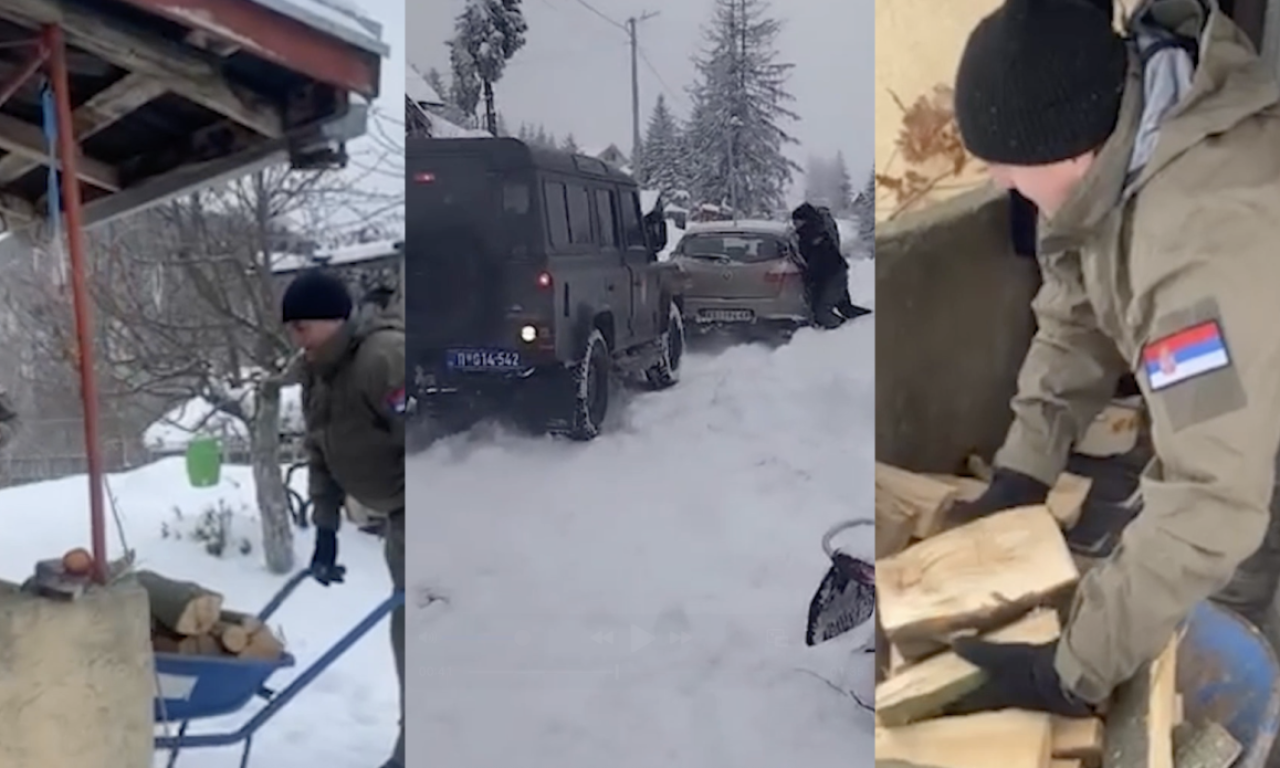 SNIMAK KOJI GREJE SRCA I KADA JE NAJTEŽE! Pogledajte kako pripadnici Žandarmerije pomažu meštanima (VIDEO)