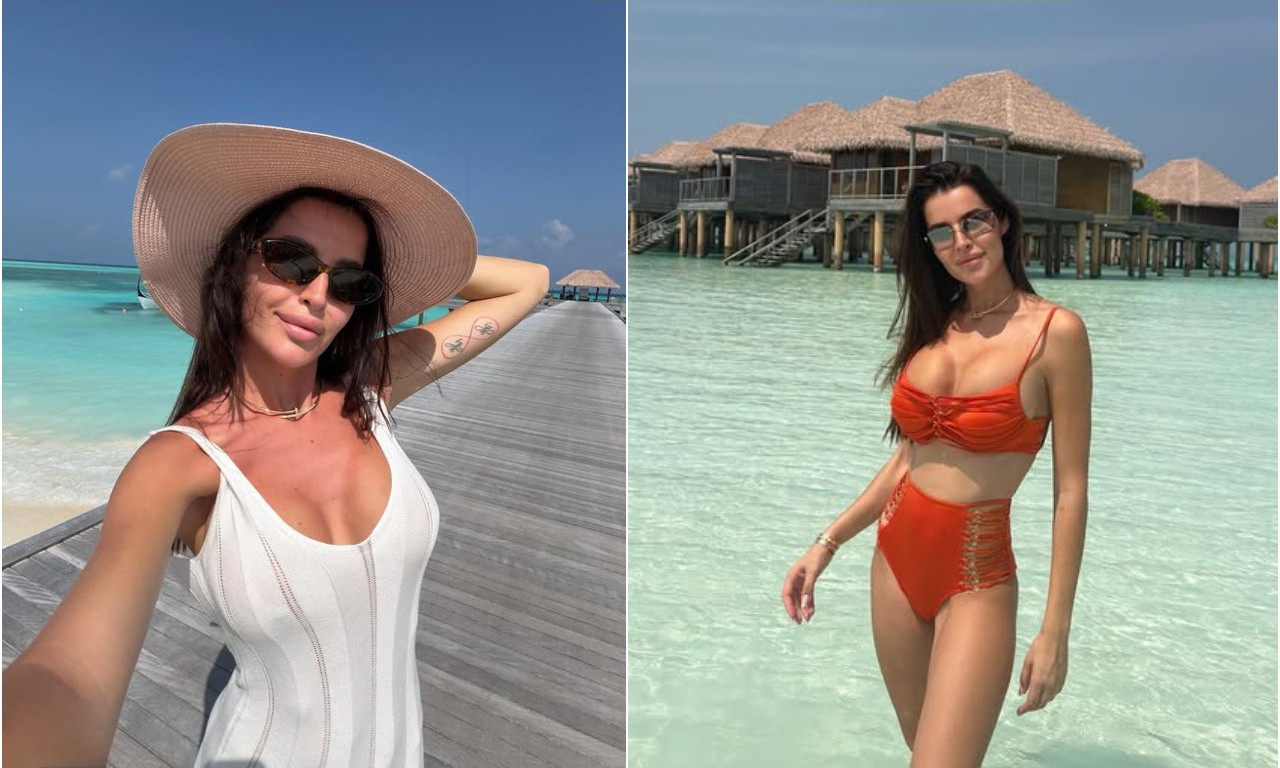 AKO VAM JE HLADNO, POGLEDAJTE SLIKE ANE RAJKOVIĆ! Žena srpskog fudbalera usijala internet fotkama u bikiniju (FOTO)