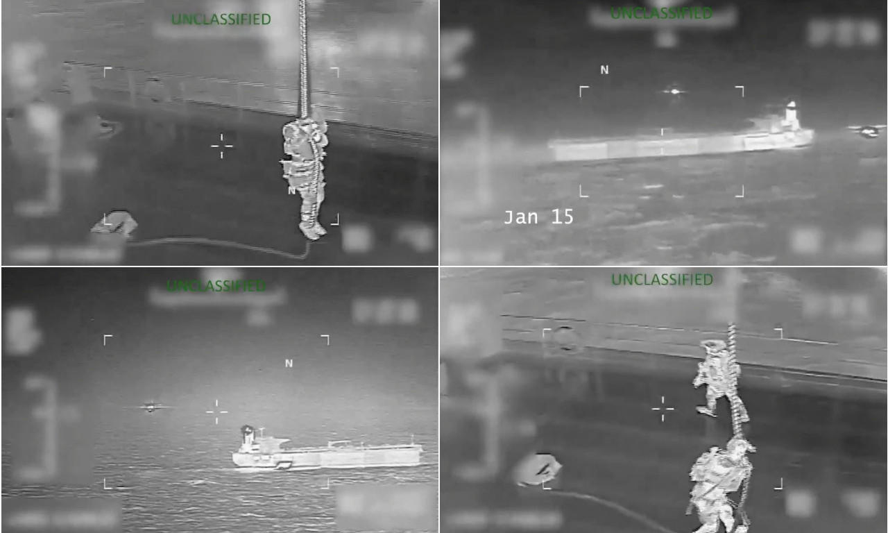 POGLEDAJTE SNIMAK DRAMATIČNE AKCIJE NA KARIBIMA! Amerika zaplenila još jedan tanker povezan sa Venecuelom! (VIDEO)