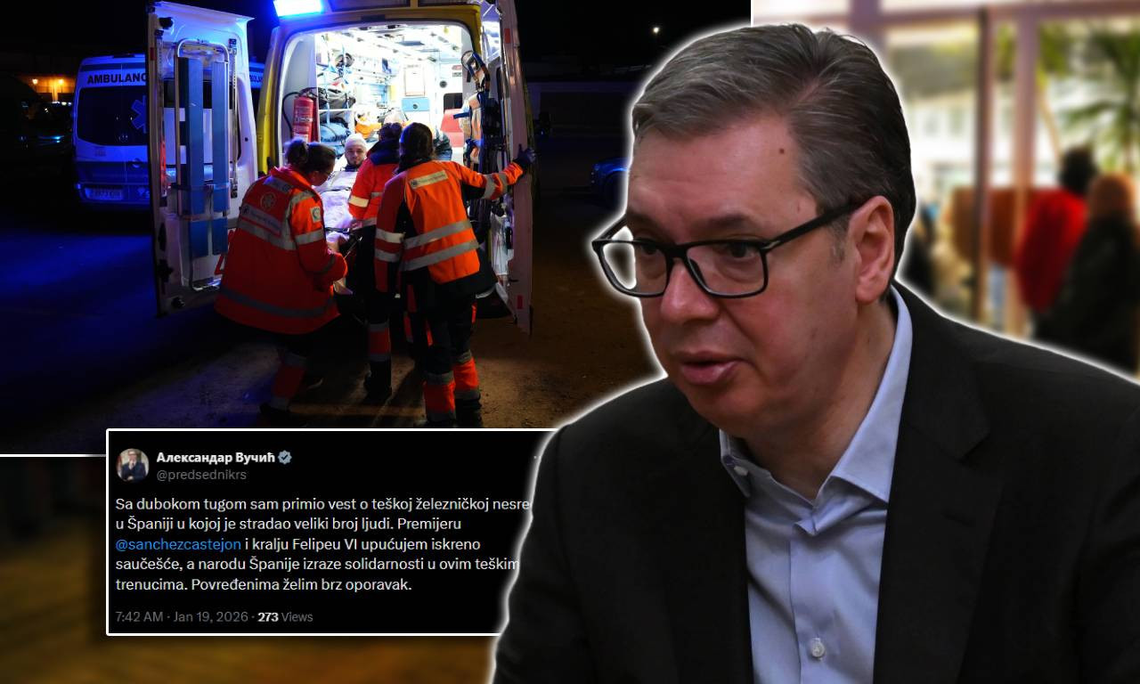 VUČIĆ UPUTIO SAUČEŠĆE NARODU ŠPANIJE Predsednik poslao poruku podrške nakon strašne železničke nesreće