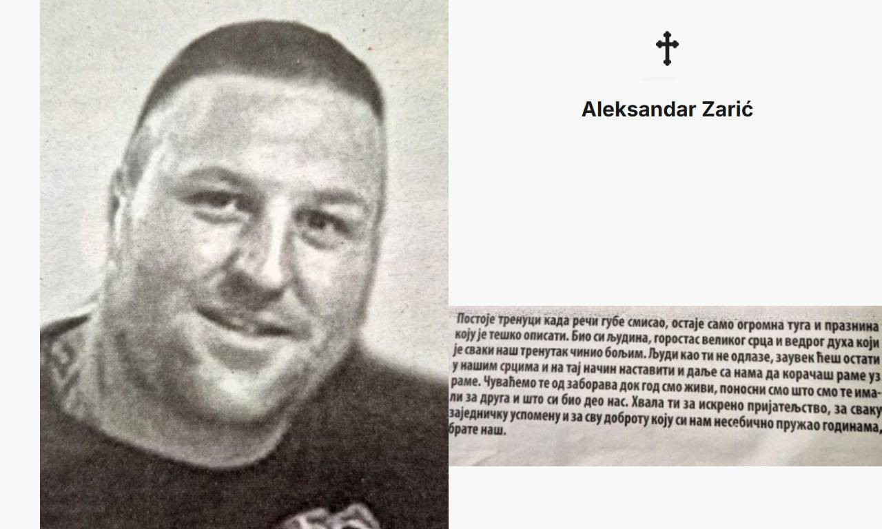 UMRO ALEKSANDAR ZARIĆ! Smrt poznatog navijača rasplakala i Zvezdaše i Partizanovce (FOTO)