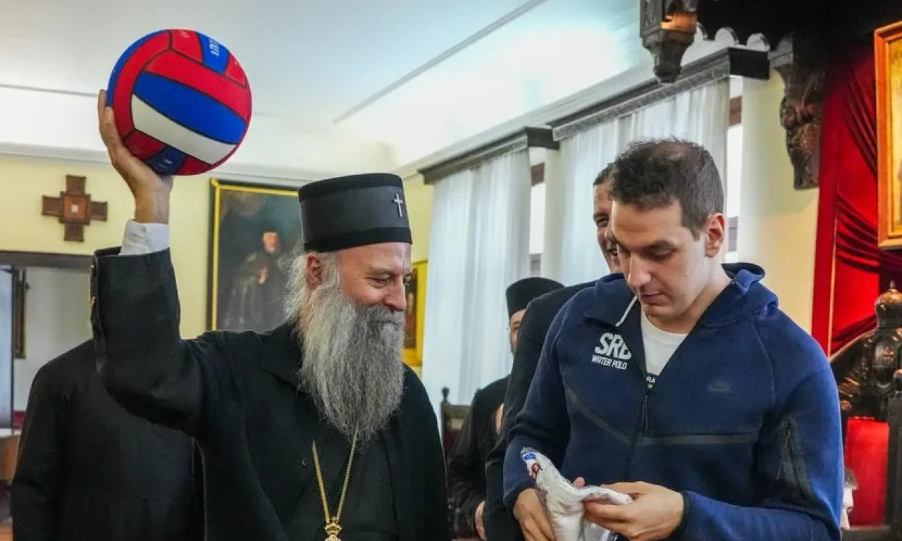 PATRIJARH PORFIRIJE UGOSTIO ŠAMPIONE: Srpski delfini u Patrijaršijskom dvoru nakon evropskog trona (FOTO)