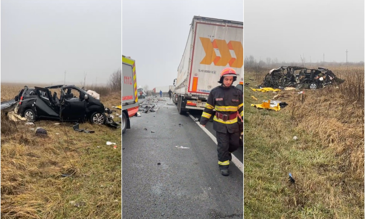 UZNEMIRUJUĆE! Ovo je trenutak stravičnog sudara kod Temišvara – život izgubilo 7 navijača PAOK-a (VIDEO)