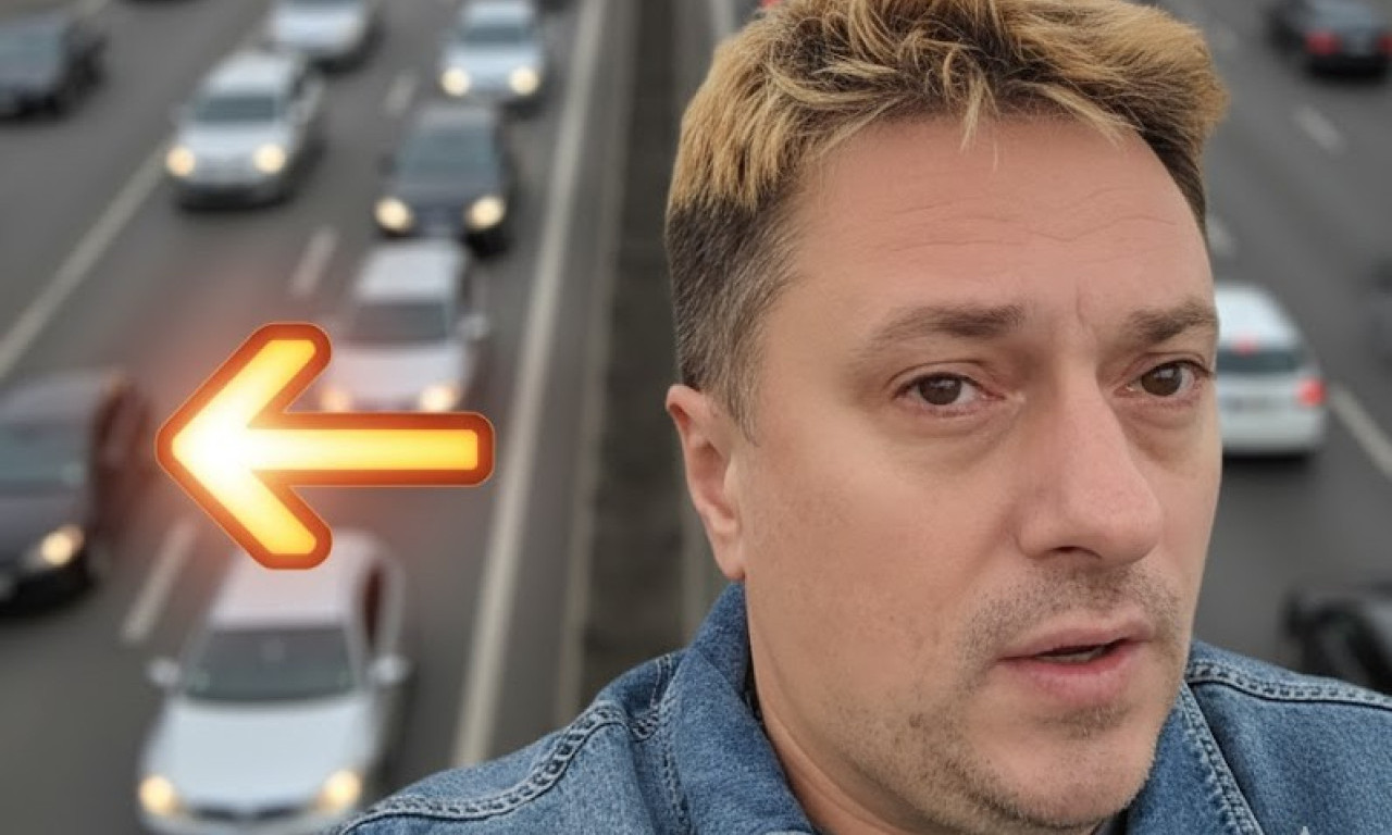„ĆUK GORE, ĆUK DOLE!“ Andrija Milošević iz beogradske gužve uputio hitan apel vozačima: Čemu služi taj migavac?