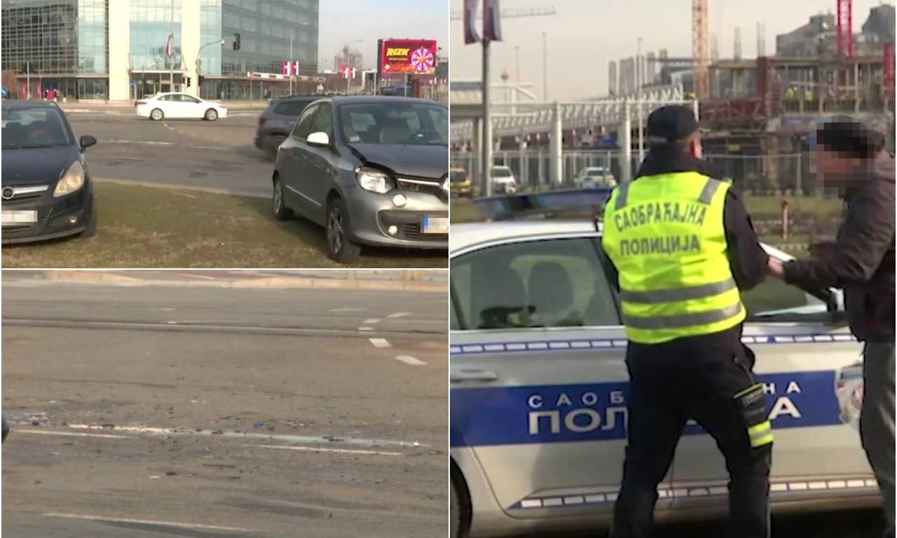 STRAŠAN PRIZOR NA NOVOM BEOGRADU Lančani sudar, troje povređenih (VIDEO, FOTO)