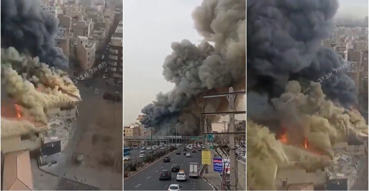 STRAVIČAN POŽAR GUTA PIJACU U TEHERANU! Dim se vidi iz celog grada, prizori bude jezu (FOTO+VIDEO)