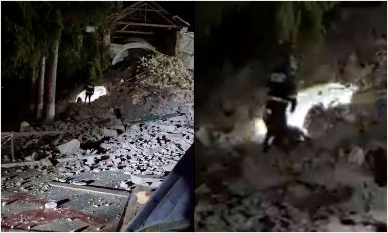 SRUŠIO SE TORANJ CRKVE STARE 500 GODINA! U nesreći povređena policajka (VIDEO)