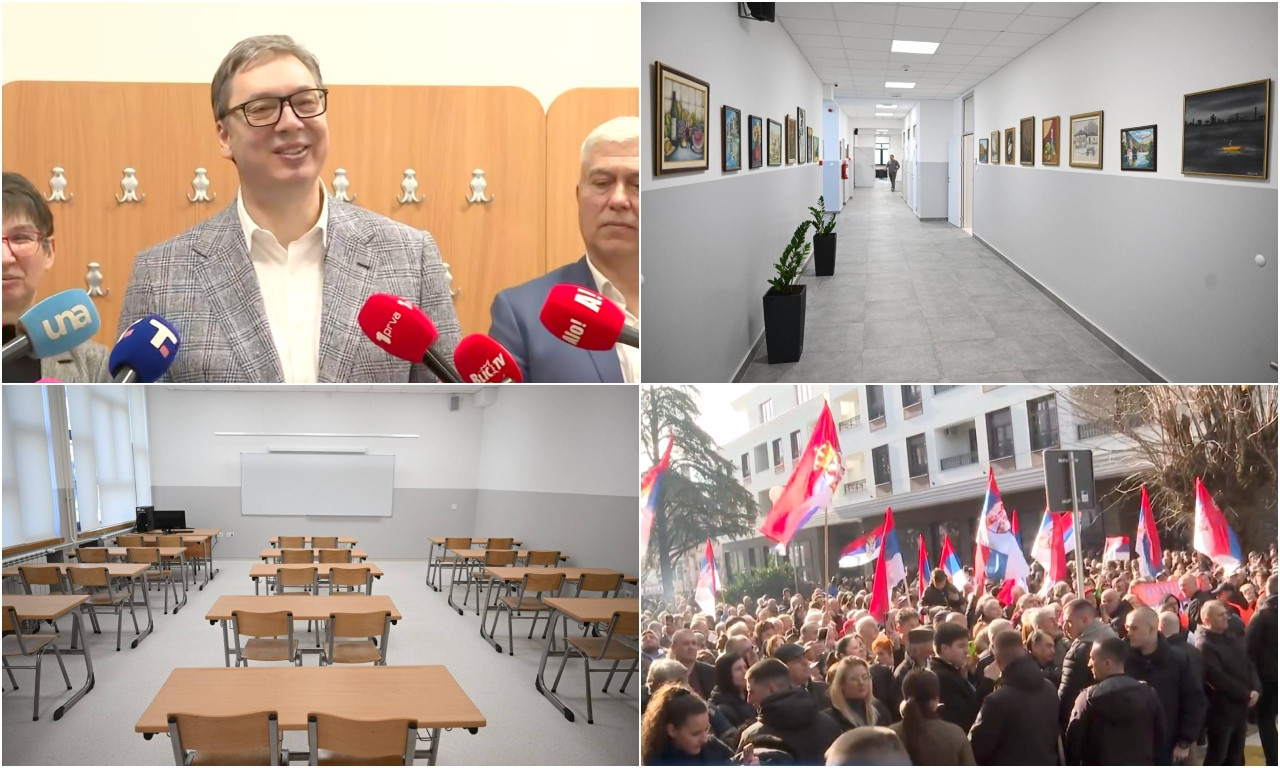 VUČIĆ U MLADENOVCU: Predsednik na ceremoniji otvaranja rekonstruisane Gimnazije: "Uložili smo tri miliona evra" (VIDEO)