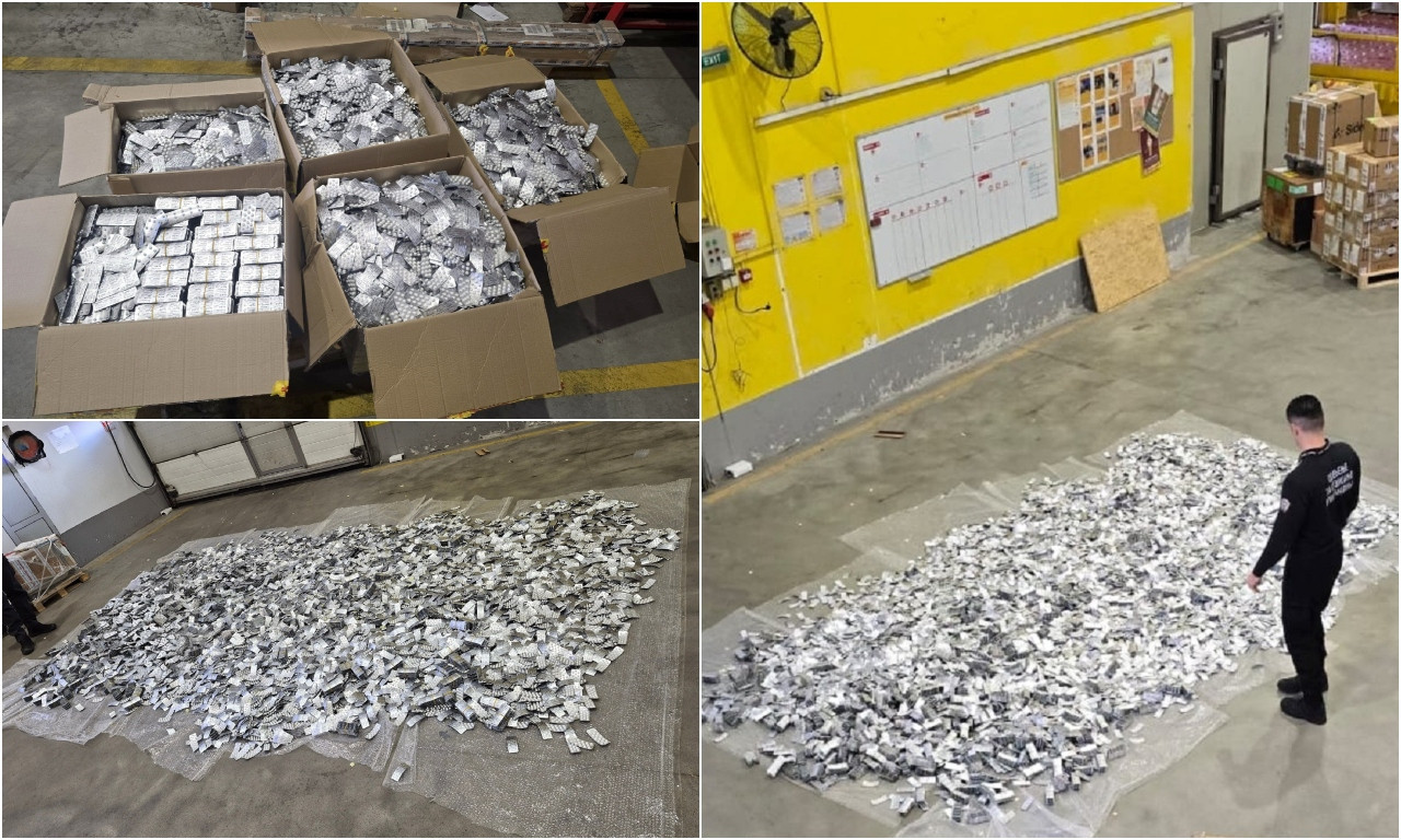 VELIKA ZAPLENA U BEOGRADU! Policija pronašla više od milion psihoaktivnih tableta u magacinu kurirske službe! (FOTO)