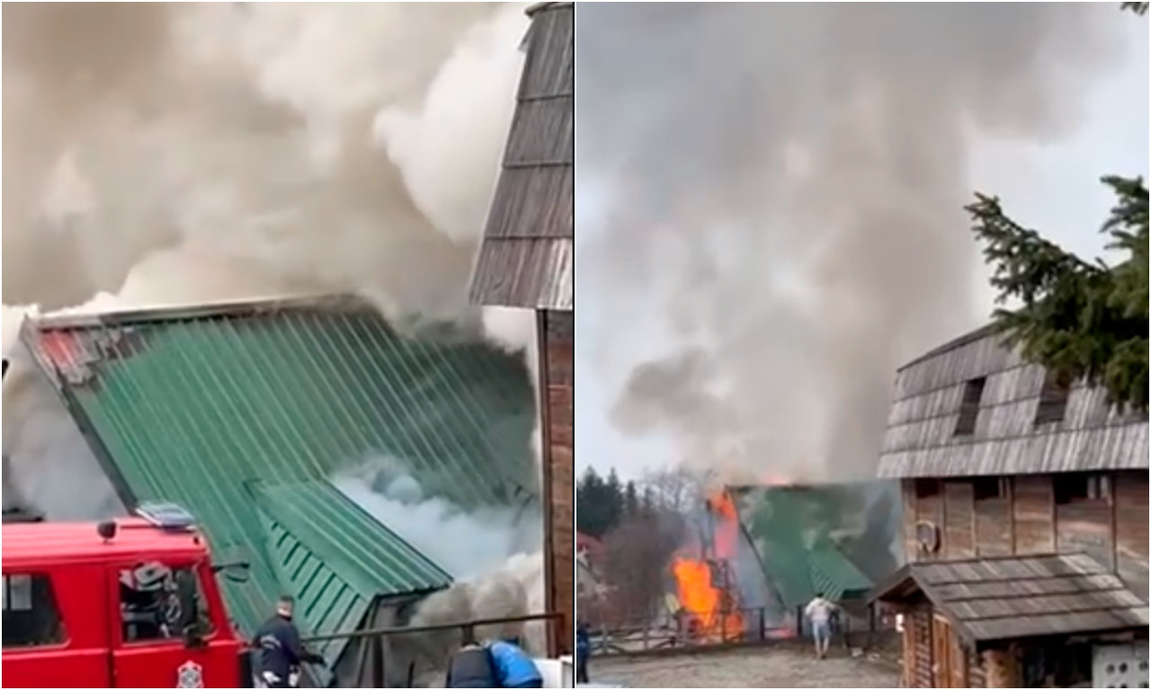 OGROMAN POŽAR NA KOPAONIKU! Jezivi snimci sa terena, plamen guta vikend naselje (VIDEO)