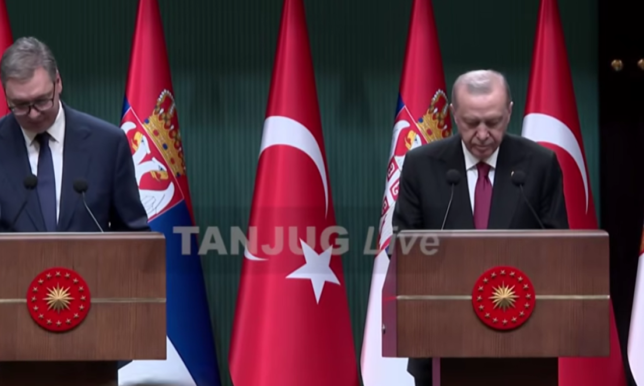 OBRAĆAJU SE VUČIĆ I ERDOGAN Počela konferencija nakon sastanka delegacija Srbije i Turske (VIDEO)