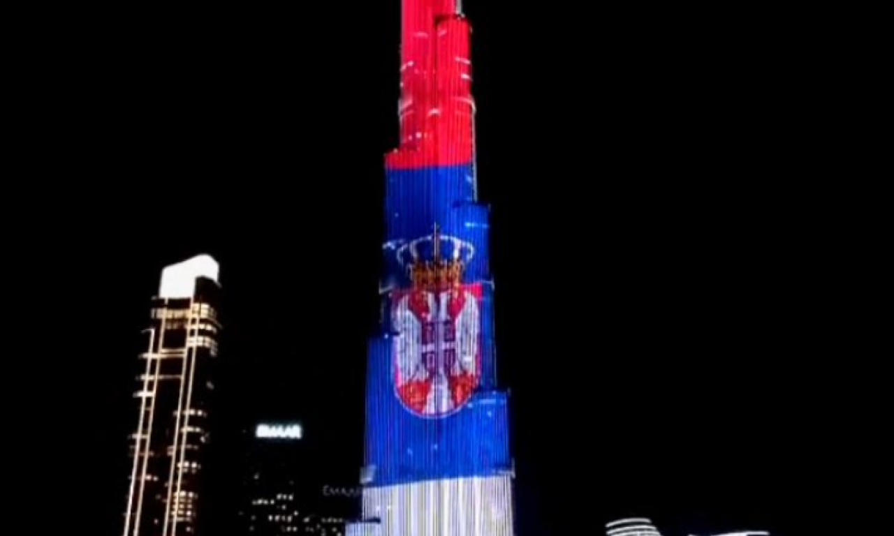 BURDŽ KALIFA VEČERAS SIJA U BOJAMA SRPSKE ZASTAVE Vučić podelio snimak: "Hvala, dragi prijatelji" (VIDEO)