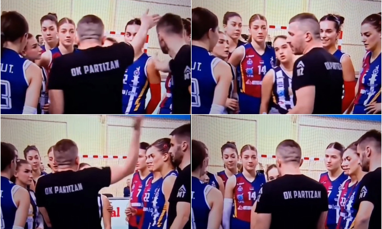"KAKVE STE P.... BOLI VAS K**** DA IGRATE!" Novi skandal trese Partizan: Trener brutalno vređao mlade odbojkašice! (VIDEO)