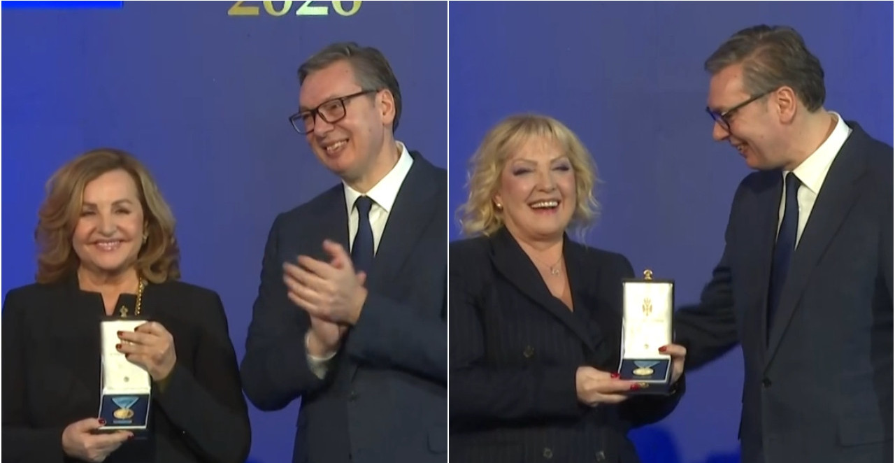VUČIĆ ODLIKOVAO ANU BEKUTU I SNEŽANU ĐURIŠIĆ Pogledajte kako su reagovale pevačice (FOTO)