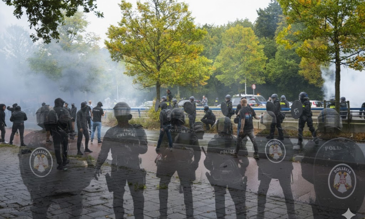 POGLEDAJTE SNIMAK MASOVNE TUČE NAVIJAČA U NIŠU: Sevale palice, letele baklje – dvojica u lokvi krvi (VIDEO)